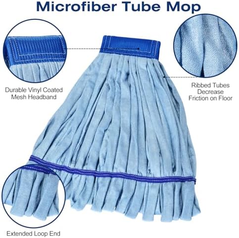 Matthew Cleaning Microfiber Tube Mop Replacement 3 Pack