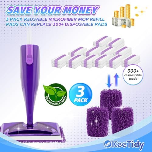 KeeTidy Wet Jet Pads 3 Pack for Swiffer WetJet