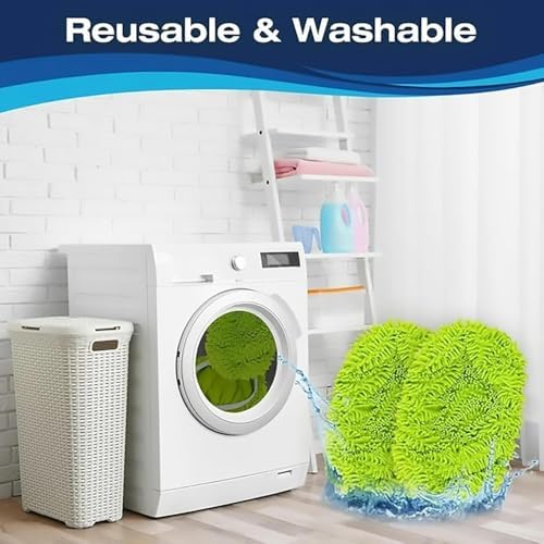 Artisticto Reusable Mop Pads - 2pcs Gray Multi Surface Cleaning