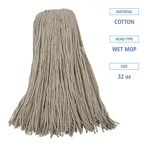 Boardwalk Mop Head Replacement 32oz Cotton White 12Carton