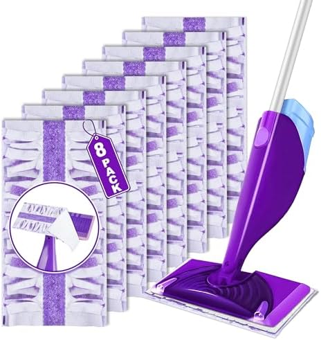 FORSPEEDER 8 Count Mopping Pads Refills for Swiffer WetJet
