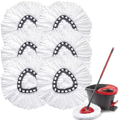 CDYJLDY 6-Pack Spin Mop Replacement Heads