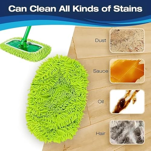 Artisticto Reusable Mop Pads - 2pcs Gray Multi Surface Cleaning