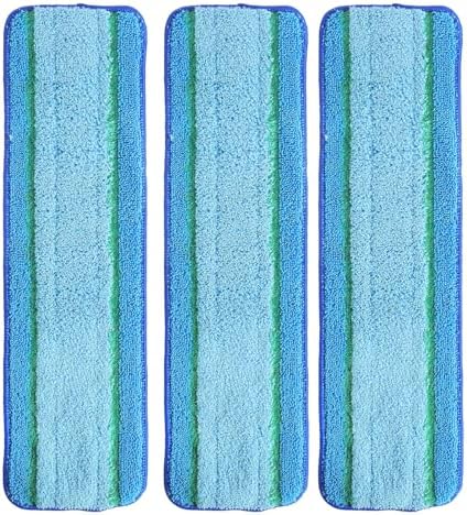 3 Pack Washable Reusable Microfiber Deep Cleaning Pads for Bona Mops