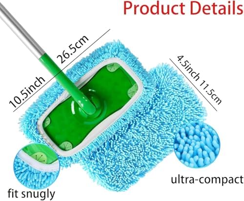 Artisticto Reusable Mop Pads - 2pcs Gray Multi Surface Cleaning