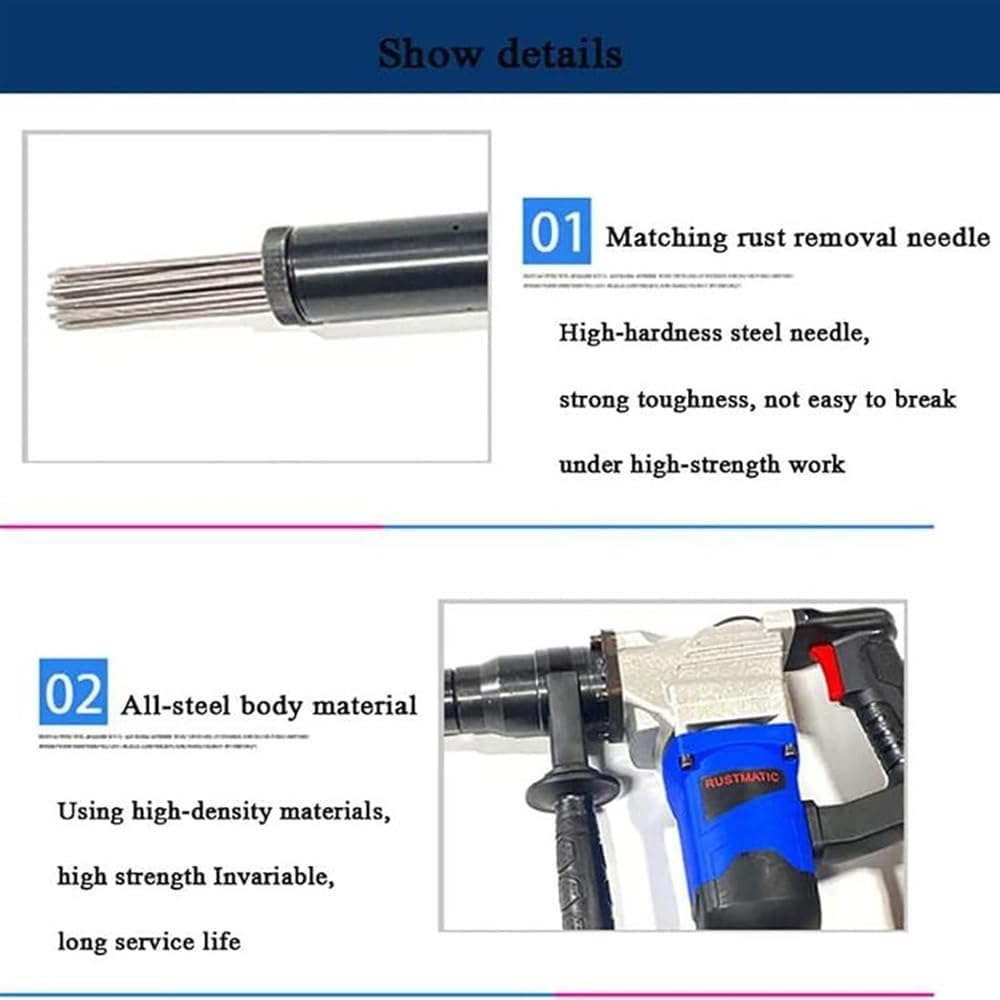 1100W Electric Needle Derusting Gun for Rust and Welding Slag Removal 1