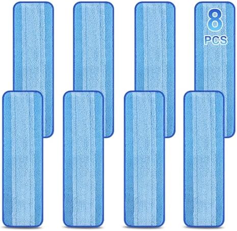 8 Pack 18 inch Reusable Microfiber Spray Mop Replacement Heads 1