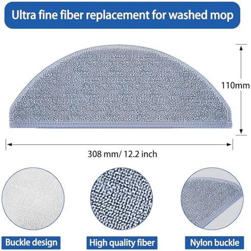 8 Pack Roborock Q10 Mop Pads Replacement Kit