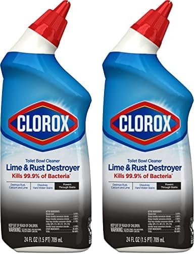 Clorox Toilet Bowl Cleaner Lime Rust Destroyer 24 Oz Pack of 2