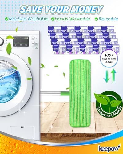 KEEPOW 6 Pack Microfiber Mop Pads for Swiffer XL Mop