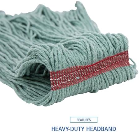 Boardwalk BWK503GNNB Premium Cotton Mop Head - Large Green 12Carton