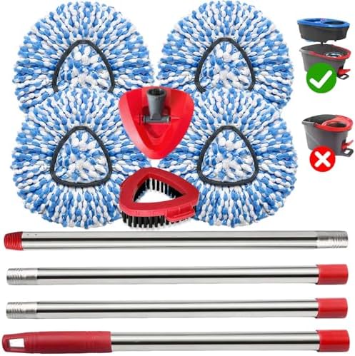 Fazlynyi Spin Mop Replacement Heads 2-Tank System