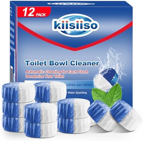 KIISIISO Toilet Bowl Cleaner Tablets 12-Pack