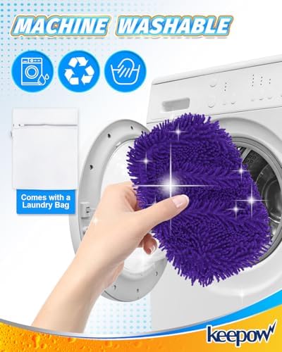 KEEPOW 8Pcs Reusable Microfiber Mop Pads for Swiffer Sweeper Mop 1