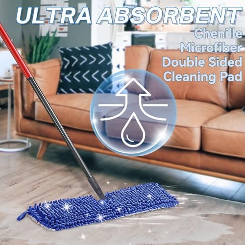 DRKLEAN Microfiber Mop Pads O-Cedar Dual-Action Replacement Heads Pack of 6