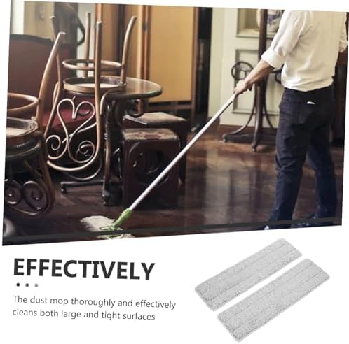 2pcs Reusable Microfiber Mop Pads for Efficient Floor Cleaning