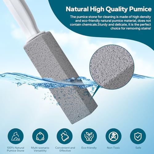 Emycool Pumice Stone Toilet Cleaner 12-Pack with Handle