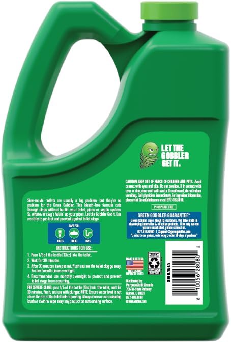 Green Gobbler Liquid Toilet Plunger Clog Remover