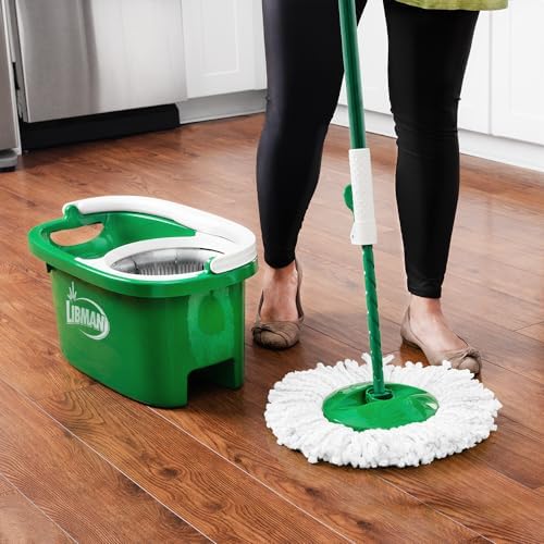 Libman Tornado Spin Mop Refills - Case of 4 Microfiber Green White