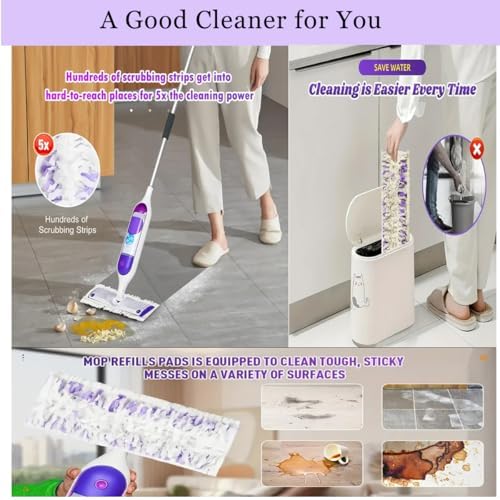 YFLY 10 Pack Replacement Mop Pads for Swiffer PowerMop