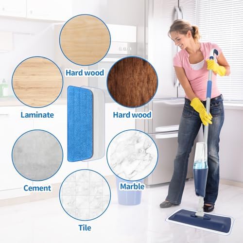 AmaVins 6-Pack Reusable Coral Fleece Mop Pads