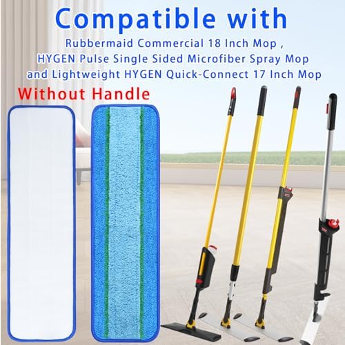4 Pack Microfiber Deep Cleaning Pads for 18 and 17 Inch Mops