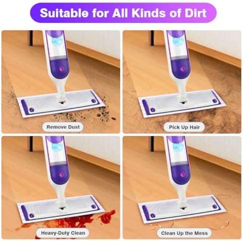 HOMEXCEL Microfiber Mop Pads 48 Count for Swiffer Powermop