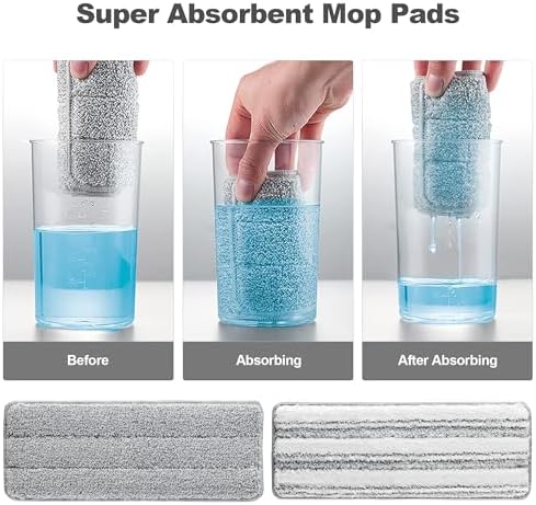 JOYMOOP 13 Microfiber Mop Pad Replacement - Grey