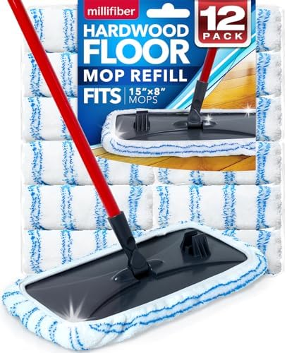 Microfiber Mop Refills 15x8 Inches 12-Pack