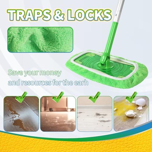 AmaVins 6 Pack Microfiber Mop Pads for Bona Swiffer 1