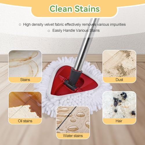 3 Pack White Reusable Microfiber Mop Pads for O-Cedar EasyWring 1