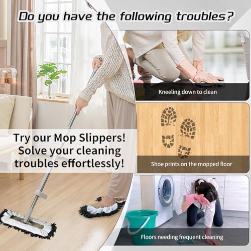 EKIORI Mop Slippers Socks for Home Cleaning 1