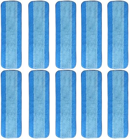 10 Pack Microfiber Mop Pads for Bona Mop 18 Inch Reusable Replacement