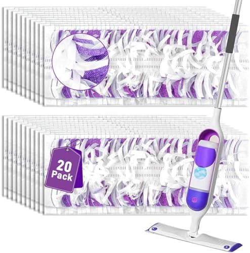 20 Pack Power Mop Refills for Swiffer Compatible