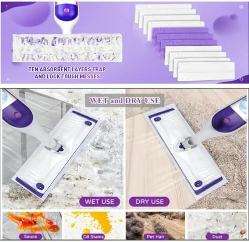 YFLY 10 Pack Replacement Mop Pads for Swiffer PowerMop