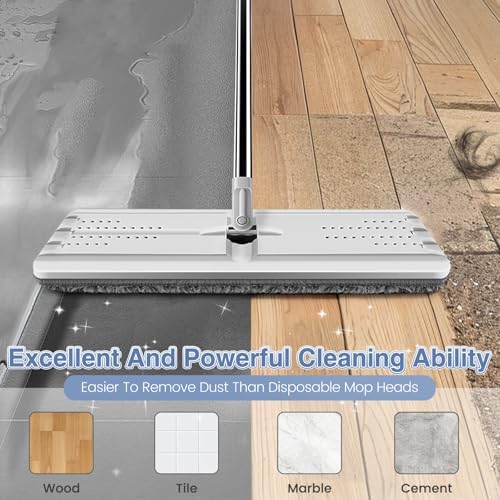 Zeekech Flat Mop Head Replacement Pads 13 x 49 GreyStripe