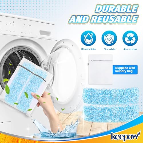 KEEPOW 10 Inch 4 Pack Microfiber Replacement Pads