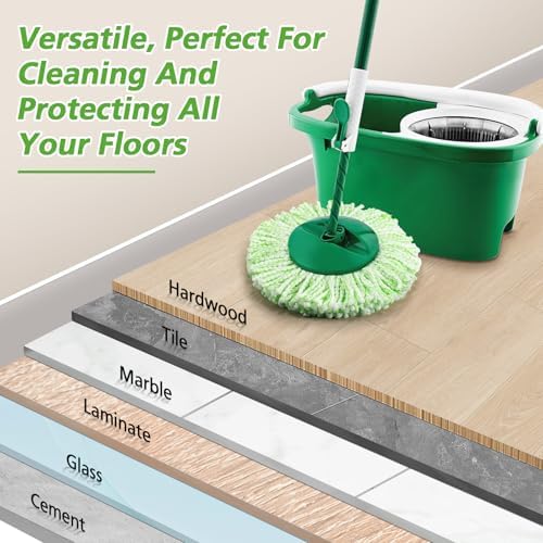 Zeekech 6 Pack Mop Head Refills for Libman Tornado Spin Mop