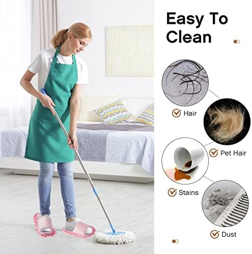 Jecery 2 Pairs Microfiber Mopping Slippers