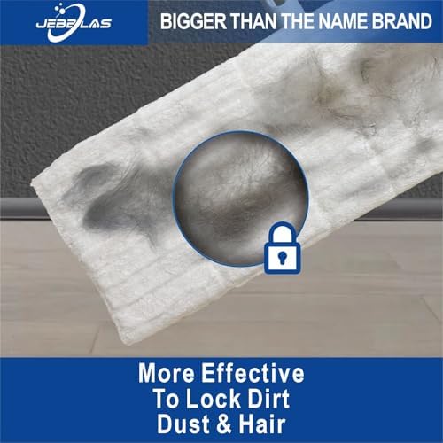 JEBBLAS 60 Pcs Disposable Dry Mop Cloth Refill for Flat Mops