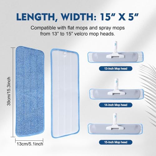3 Pack Microfiber Mop Pads Refill for All Spray Mops