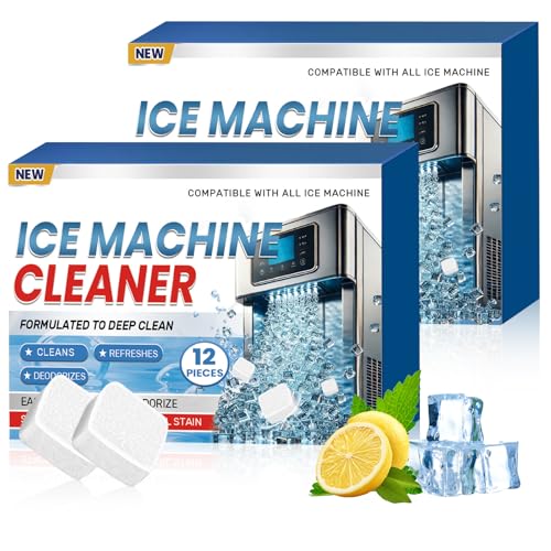 iaredon Ice Maker Descaler Cleaner Tablets 12 Count for All Ice Machines