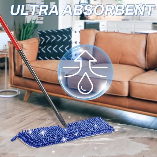 DRKLEAN Microfiber Mop Pads O-Cedar Dual-Action Replacement Heads Pack of 6