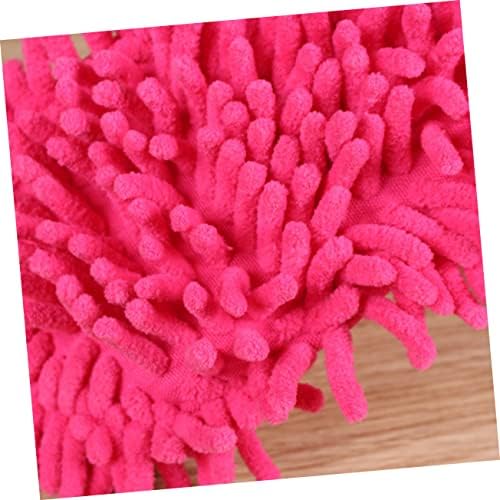 PACKOVE Chenille Cleaning Slippers Red Size L