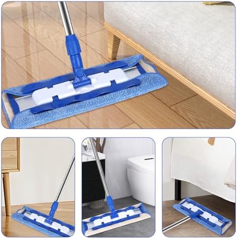 Yicotira Microfiber Mop Refills 4 Pack - Reusable Replacement for MR SIGA