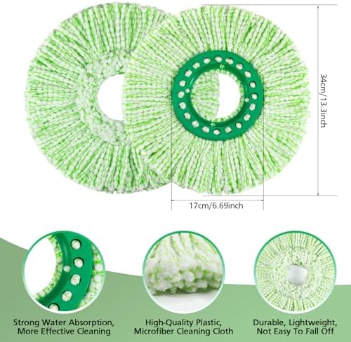 Zeekech 6 Pack Mop Head Refills for Libman Tornado Spin Mop