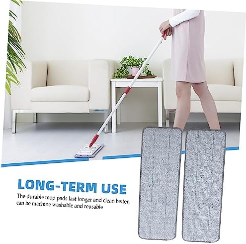 2pcs Microfiber Mop Pads Reusable Floor Cleaning Accessory