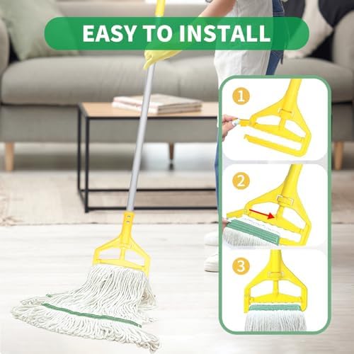 6 Pack Heavy Duty Mop Heads with Loop Ends
