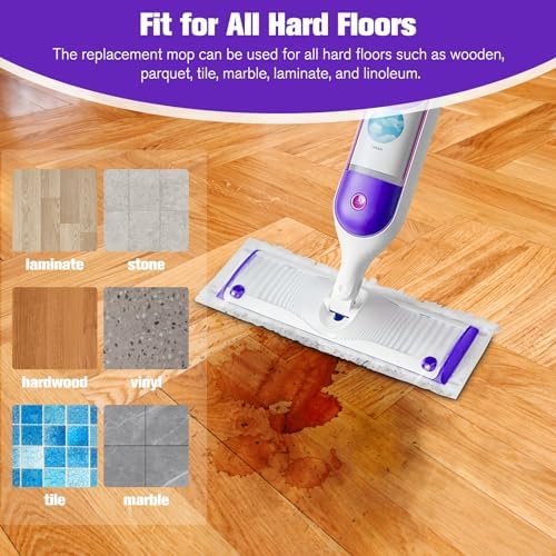 KozzHogar Disposable Mopping Pads Refills Purple-15 Pack