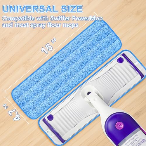6 Pack Reusable Mop Pads for Swiffer Power Mop